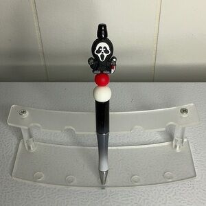 Black and White Novelty Pen with Ghost Topper